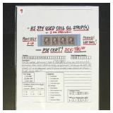 US Stamps #394 Used Line Strip of 4 with 3 mm spac