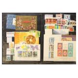 Asia Stamps Mint NH mix of singles and souvenir sh