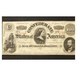 CSA Paper Money  #T56 1863 $100 Note, Civil War