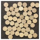 US Coins 50 Silver Roosevelt Dimes, Circulated