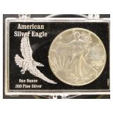 US Coins 2 Silver Eagles Uncirculated Group