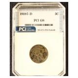 US Coin 1918/7-D Buffalo Nickel Graded G8 by PCI