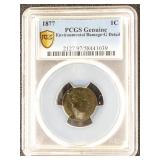 US Coin 1877 Indian Head Cent Graded Good Detail (