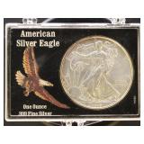 US Coins 2 Silver Eagles Uncirculated Group