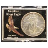 US Coins 2 Silver Eagles Uncirculated Group