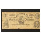 CSA Paper Money  #T65 1864 $100 Note, Civil War er
