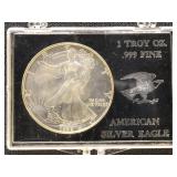 US Coins 2 Silver Eagles Uncirculated Group