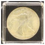 US Coins 2 Silver Eagles Uncirculated Group