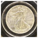 US Coins 2 Silver Eagles Uncirculated Group