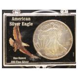 US Coins 2 Silver Eagles Uncirculated Group
