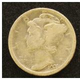 US Coin 1921-D Mercury Dime, Circulated, Key Date