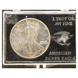 US Coins 2 Silver Eagles Uncirculated Group