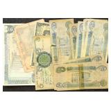 Worldwide Paper Money circulated group of several