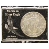 US Coins 2 Silver Eagles Uncirculated Group