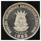 1893 Columbian Exposition Aluminum Medal, 30mm