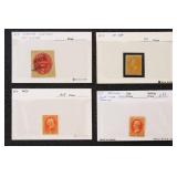 US Stamps Officials dealer stock on cards, identif