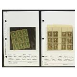 US Stamps 1900s-1930s Mint dealer stock, many bloc