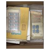 US & UN Stamps in Large Flat Rate Box, includes $4