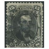 US Stamps #98 Used 15 cent 1867 F-Grill CV $300