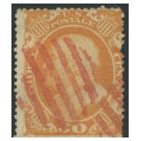 US Stamps #38 Used with pulled perf at rig CV $500