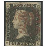 Great Britain Stamps #1 Used 1840 Penny Bl CV $375