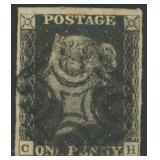 Great Britain Stamps #1 Used 1840 Penny Bl CV $375