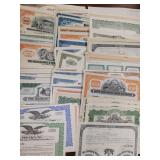 Stock Certificates group, a few hundred with dupli