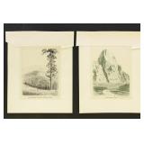 1934 National Parks Peckmore Proof Engravings