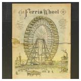 1893 Columbian Expo Ferris Wheel Lithograph on car