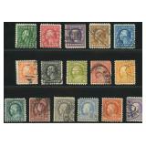 Us Stamps #424-440 Used CV $90