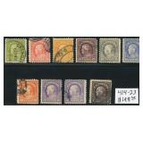 Us Stamps #414-423 Used CV $198
