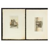 1880s Etchings by Gautier (Lucien Marcelin Gautier