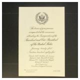 1985 US Presidential Inauguration Ticket, Invitati