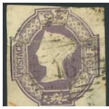 Great Britain Stamps #7 Used Cut Square cut very s