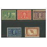 US Stamps #323-327 Mint Hinged 1904 set  CV $305