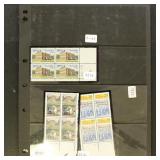 US Stamps 1940s-1990s Mint NH Plate Blocks on Vari