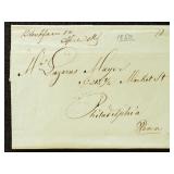 US Postal History Stampless Folded Letter with "Bl