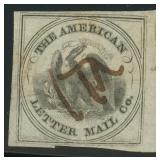 US 1844 Local Stamp #5L2 Used with horizon CV $250