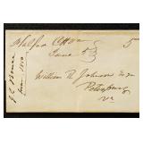1850 Halifax Courthouse Stampless Folded Letter wi