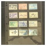 US Federal Duck Stamps 1940s-1960s Used 12 differe