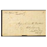 US Postal History Stampless Folded Letter with "Bl
