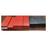 Stamp Supplies 6 total: 4 Red Long Dealer Boxes an