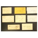 US Stampless Covers and Folded Letters, 8 total mo