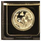 US Silver Proof Coin 2018 Breast Cancer Commemorat