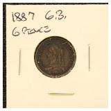 Great Britain SilverCoin 1887 6 Pence