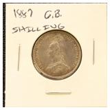 Great Britain Silver Coin 1887 Shilling