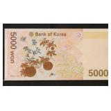 Korea Paper Money 5000 Won 2007 P-55 Note, Uncircu