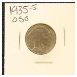 US Coin 1935-S Buffalo Nickel, circulated