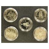 US Coins 5 Commemorative Half Dollars Proofs