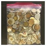 Worldwide Coins Grab Bag containing 2.5 Pounds of